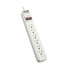 Protect It! 6-Outlet Surge Protector, 6 ft. Cord, 790 Joules, Diagnostic LED, Light Gray Housing TLP606