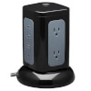6-Outlet Surge Protector Tower, 3x USB-A, 1x USB-C, 8 ft. Cord, 5-15P Plug, 1800 Joules, Black TLP606UCTOWER