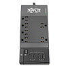 6-outlet surge suppressor safeguards your computer, printer, router and other small home electronics against surges, spikes and line noise. <br>