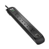 Protect It! 7-Outlet Surge Protector - 5-15R Outlets, 1500 Joules, 2 USB Charging Ports, 6 ft. (1.8 m) Cord, Black TLP76BUC