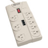 Protect It! 8-Outlet Computer Surge Protector, 8 ft. (2.43 m) Cord, 2160 Joules, Tel/Modem/Fax Protection TLP808TEL