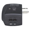 Unit features 1050 joules of surge protection, 2 outlets and built-in tel/Ethernet protection—ideal for laptops and other portable devices.