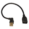 USB A/A Extension Cable (USB-A Right-Angle M to USB-A F), 10-in. (25.4 cm) U005-10I