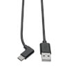 USB-A to USB-C cable, Right-Angle USB-C, USB 2.0, Thunderbolt 3 Compatible, (M/M), 6 ft. (1.83 m) U038-006-CRA