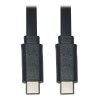 USB-C Flat Cable (M/M), USB 2.0, Black, 6 ft. (1.83 m) U040-006-C-FL