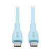 Safe-IT USB-C Antibacterial Cable, USB 2.0, Ultra Flexible (M/M), Light Blue, 6 ft. (1.83 m) U040AB-006-CSLB
