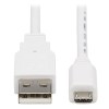 Safe-IT USB-A to USB Micro-B Antibacterial Cable (M/M), USB 2.0, White, 3-ft. (0.91 m) U050AB-003-WH