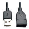 With the retractable USB Micro-B connector pushed back in, the cable works as a standard USB A/A extension cable. 