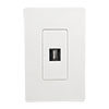 Keystone design snaps easily into a wall plate or panel cutout.