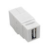 USB 2.0 All-in-One Keystone/Panel Mount Coupler (F/F), White U060-000-KP-WH