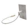 1 ft. cable with angled connector adds a USB-A female port to a fixed location, such as a keystone wall plate or panel. <br>