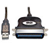 The U206-006-R USB to Parallel Printer Cable is ideal for computers without a parallel port or when the parallel port is already in use.