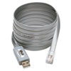 USB-A to RJ45 Serial Rollover Cable (M/M) - Cisco Compatible, 250 Kbps, 6 ft. (1.83 m), Gray U209-006-RJ45-X