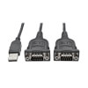2-Port USB to DB9 Serial FTDI Adapter Cable with COM Retention (M/M), 6 ft. (1.83 m) U209-006-2