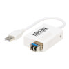 USB 2.0 Ethernet NIC Adapter - 10/100 Mbps, 100Base-FX, LC, Multimode Fiber, White U236-MMF-LC
