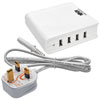 Package includes USB charging station, C7 to BS-1363 power cord and quick start guide.