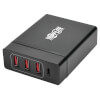 4-Port USB-C Charger, 72W, 1x USB-C PD Port (60W) and 3x USB-A Auto-sensing ports U280-004-WS3C1
