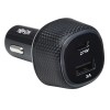 Dual-Port USB Car Charger with 45W Charging - USB-C (27W) QC4+, USB-A (18W) QC 3.0, Black U280-C02-45W-1B