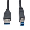 USB 3.2 Gen 1 SuperSpeed Device Cable (AB M/M) Black, 3 ft. (0.91 m) U322-003-BK