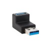 USB 3.0 SuperSpeed Adapter - USB-A to USB-A, M/F, Up Angle, Black U324-000-UP