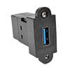 Optional panel mount adapter is included for securing the coupler to a podium or kiosk.