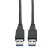 USB 3.0 SuperSpeed A to A Cable for USB 3.0 All-in-One Keystone/Panel Mount Couplers (M/M), Black, 6 ft. (1.8 m) U325-006