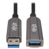 USB 3.2 Gen 1 CL3-Rated Fiber Active Optical Cable (AOC) - Extension/Repeater, A M/F, Black, 10 m U330F-10M-G1