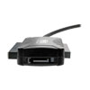 Features 40- and 44-pin IDE ports, as well as 7-pin SATA data and 15-pin SATA power (via adapter cable) connectors.