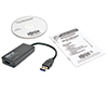 Package includes: Driver CD, USB 3.0 cable and Owner’s Manual.