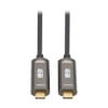 USB-C to USB-C Plenum-Rated Fiber Active Optical Cable (AOC) - 4K 60 Hz, HDR, 4:4:4, M/M, Black, 15 m (49 ft.) U420F-15M-V