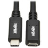 USB-C Extension Cable (M/F) - USB 3.2 Gen 1, Thunderbolt 3, 60W PD Charging, Black, 3 ft. (0.9 m) U421-003