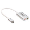 2-Port USB-C to 3.5 mm Stereo Audio Adapter - USB 2.0, Silver U437-002