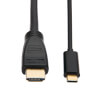 USB-C to HDMI Active Adapter Cable (M/M), 4K 60 Hz, 4:4:4, HDCP 2.2, Mid-Cable Adapter, Black, 3 ft. (0.9 m) U444-003-H4K6BM