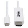 USB-C to HDMI Adapter Cable (M/M), 4K, 4:4:4, Thunderbolt 3 Compatible, White, 3 ft. (0.9 m) U444-003-HWE