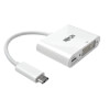 USB-C to DVI Adapter with PD Charging, White U444-06N-D-C