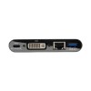 Adds USB-C PD charging, DVI, Gigabit Ethernet and USB 3.0 ports to the USB-C or Thunderbolt 3 port on your laptop, MacBook or Chromebook.