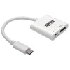 USB-C to DisplayPort Active Adapter Cable with Equalizer (M/F), UHD 8K, HDR, 60W PD Charging, White, 6 in. (15.2 cm) U444-06N-DP8WC