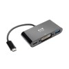 USB-C to DVI Adapter with USB-A Port and PD Charging, Black U444-06N-DUB-C