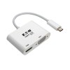 USB-C Multiport Adapter (M/2xF) - 4K HDMI, VGA, White U444-06N-HV4K
