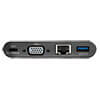 Adds USB-C PD charging, VGA, Gigabit Ethernet and USB 3.0 ports to the USB-C or Thunderbolt 3 port on your laptop, MacBook or Chromebook.