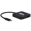 USB-C Adapter, Dual Display - 4K 60 Hz HDMI, HDR, 4:4:4, HDCP 2.2, DP 1.4 Alt Mode, Black U444-2H-MST4K6