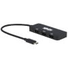 USB-C Adapter, Triple Display - 4K 60 Hz DisplayPort, 8K, HDR, 4:4:4, HDCP 2.2, DP 1.4 Alt Mode, Black U444-3DP-MST
