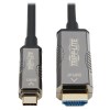 High-Speed USB-C to HDMI Fiber Active Optical Cable (AOC) - UHD 4K 60 Hz, HDR, CL3 Rated, Black, 10 m (33 ft.) U444F3-10M-H4K6