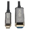 High-Speed USB-C to HDMI Fiber Active Optical Cable (AOC) - UHD 4K 60 Hz, HDR, CL3 Rated, Black, 50 m U444F3-50M-H4K6