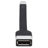 USB-C to DisplayPort Flat Adapter Cable (M/F), 4K 60 Hz, Thunderbolt 3 Compatible, Black, 5 in. (12.7 cm) U444-F5N-DP4K6