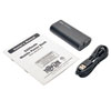 Package includes mobile battery charger, USB Micro-B charge cable and owner's manual.