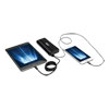 Compact 2-port power bank charges smartphones, tablets, e-readers, MP3 players and other handheld mobile devices anywhere, anytime.