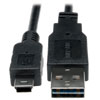 Universal Reversible USB 2.0 Cable (Reversible A to 5Pin Mini B M/M), 6-in. (15.24 cm) UR030-06N