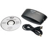 Package includes hub, USB cable and CD with driver software and owner's manual. 