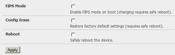 web console reset